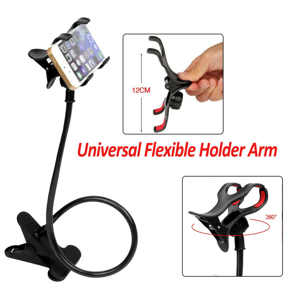 Mobile Phone Flexible 360? Clip Mount Stand Holder Bracket Clamp Desk Bed Office