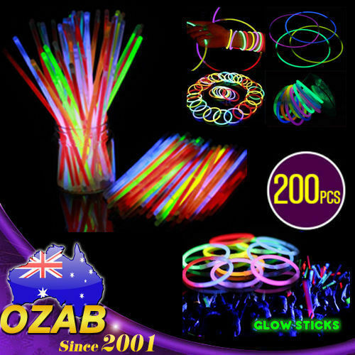 200 Color Mixed Glow Sticks Bracelets Light Party glowsticks glow in the dark