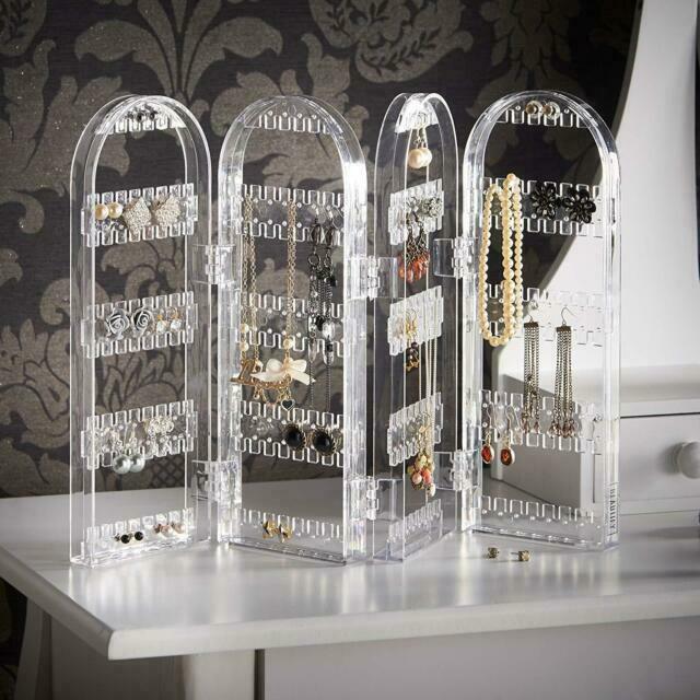 s-l1600-2390.jpg Earring Jewellery Necklace Display Stand Acrylic Holder Storage Rack Organizer